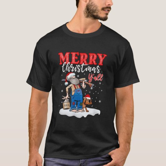 T-shirt Joyeux Noël Y'all, Noël au Pays dans le Mo (Devant)