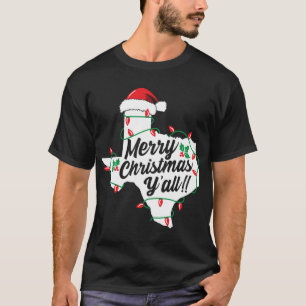 T-shirt Joyeux Noël Y'All Texas State Texan Family Hol