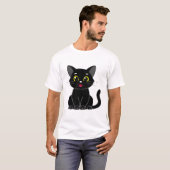 T-shirt Joyeux Noir Kitty (Devant entier)