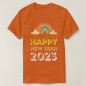 T-shirt Joyeux Nouvel An 2023 Nuages Arc En Ciel Drôle (Design devant)
