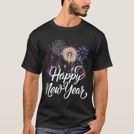 T-shirt Joyeux Nouvel An 2025 Feu D'artifice La Soirée Du  (Devant)