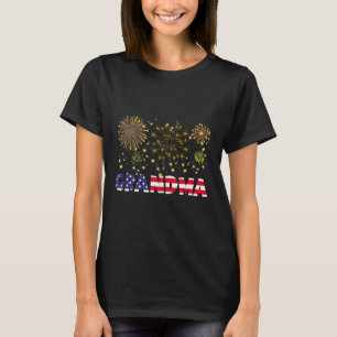 T-shirt Joyeux Nouvel An 2025 Grandma American Flag Family