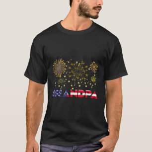 T-shirt Joyeux Nouvel An 2025 Grandpa American Flag Family