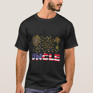 T-shirt Joyeux Nouvel An 2025 Uncle American Flag Family F