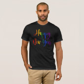 T-shirt Joyeux Nouvel An Gay pride Rainbow LGBTQ Noël (Devant entier)