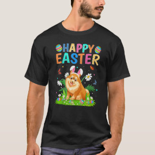T-shirt Joyeux oeuf de lapin de Pâques Funny Chien de Pomé