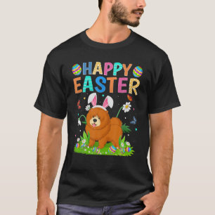 T-shirt Joyeux oeuf de lapin de Pâques Funny Chow Chien de