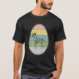 T-shirt Joyeux OEuf de Pâques Chien Dalmatien Graphique de