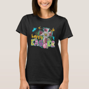 T-shirt Joyeux Oeuf de Pâques Christian Leopard Jésus Croi