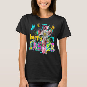 T-shirt Joyeux Oeuf de Pâques Christian Leopard Jésus Croi