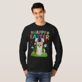 T-shirt Joyeux Oeuf Lapin de Pâques Funny Akita Inu Chien (Devant entier)