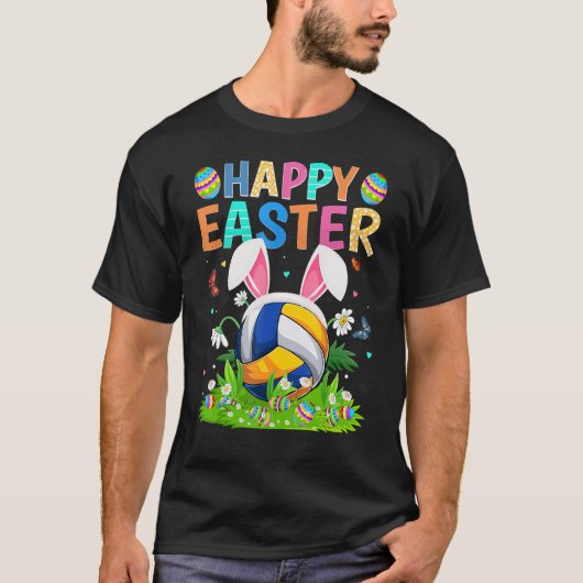 T-shirt Joyeux Oeuf Lapin de Pâques Funny Volley Soleil de (Devant)
