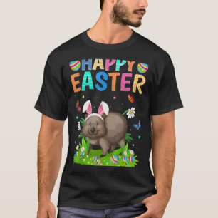 T-shirt Joyeux oeuf lapin de Pâques Funny Wombat dimanche
