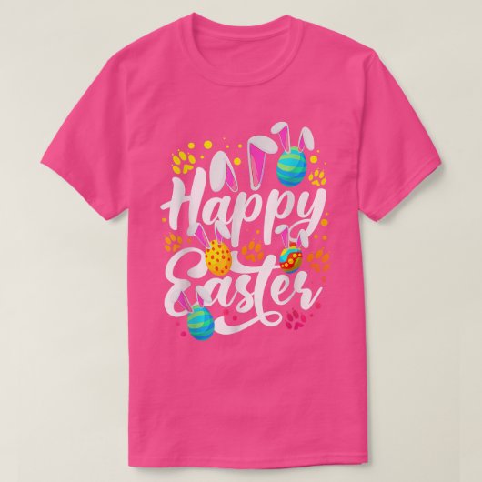 T-shirt Joyeux Oeufs De Pâques Avec Lapin De Pâques R (Design devant)