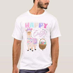 T-shirt Joyeux oeufs de Pâques Llama Christian