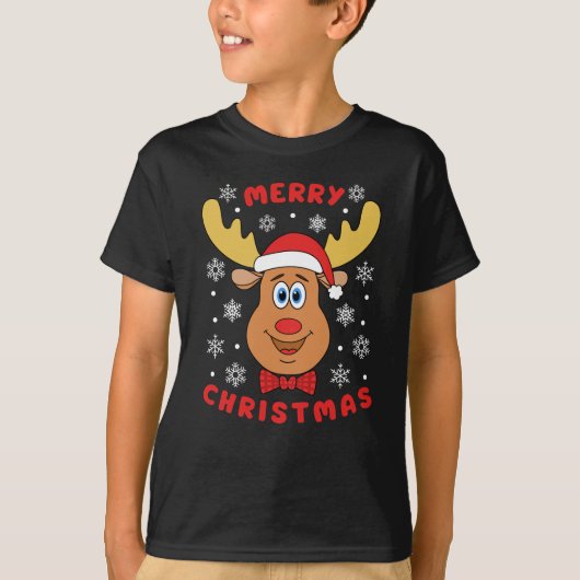 T-shirt Joyeux orignal de Noël (Devant)
