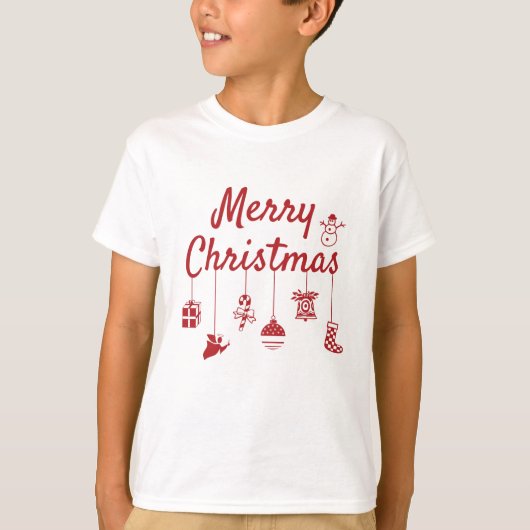 T-shirt Joyeux ornements de Noël (Devant)