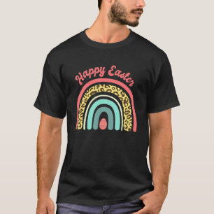 T-shirt Joyeux Pâques 2022 Cute Leopard Rainbow Egg Hunt B