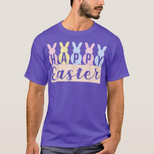 T-shirt Joyeux Pâques 2022 Mignonne Lapin Avec Oeufs Pâque
