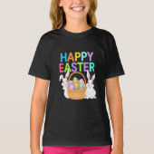 T-shirt Joyeux Pâques 2025 Oeufs Lapin mignon lapin lapin (Devant)