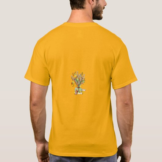 T-shirt Joyeux Pâques Busy Tree Suspendu lapin oeuf de pou (Dos)