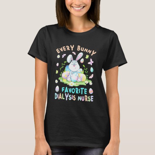 T-shirt Joyeux Pâques Chaque Lapin Est Préféré Dialyse Nur (Devant)