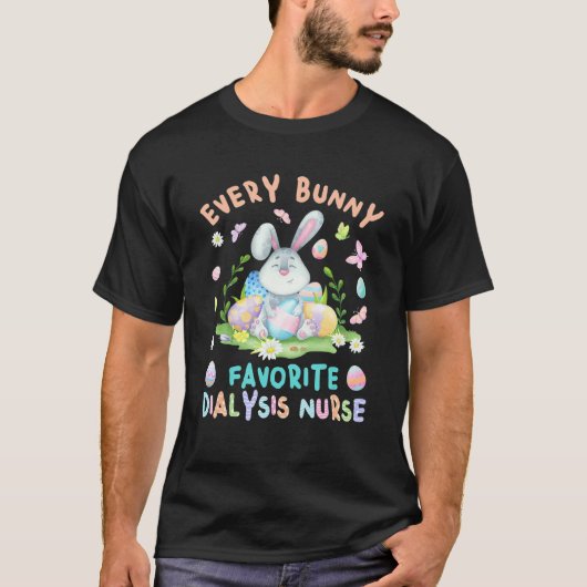 T-shirt Joyeux Pâques Chaque Lapin Est Préféré Dialyse Nur (Devant)
