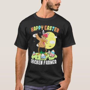 T-shirt Joyeux Pâques Fermier de Poules Fête de Pâques Dab