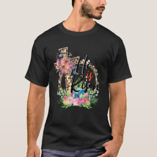 T-shirt Joyeux Pâques il est ressuscité de fleurs florales