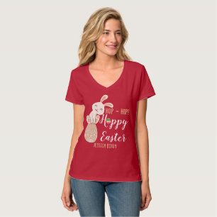 T-shirt Joyeux Pâques, lapin de Pâques simple jolie famill