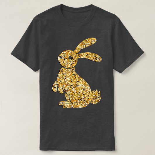 T-shirt Joyeux Pâques, Lapin D'Or (Design devant)