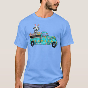 T-shirt Joyeux Pâques mignon lapin Chien Dalmatien Oeufs V