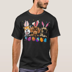 T-shirt Joyeux Pâques mignons Amoureux de les chiens Dachs