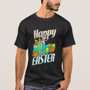 T-shirt Joyeux Pâques Rabbit Bunny OEuvre de chasse panier