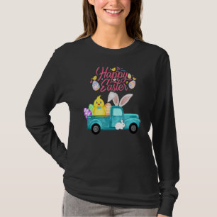 T-shirt Joyeux Pâques Ramasse Bunny oeufs de poussin 1