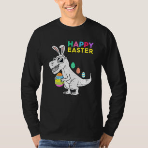 T-shirt Joyeux Pâques T Rex Dino Avec Bunny Ears OEufs Gar