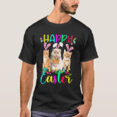 T-shirt Joyeux Pâques Trois Chat Portant Bunny Lapin Ear C (Devant)
