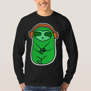 T-shirt Joyeux Parfum Vert Écoutant La Musique