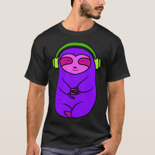 T-shirt Joyeux Parfum Violet À L'Écoute De La Musique
