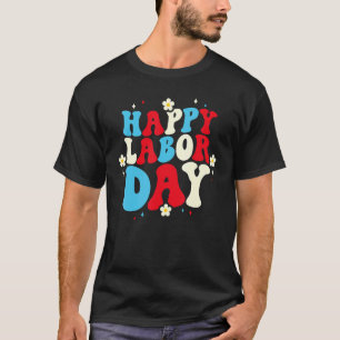 T-shirt Joyeux Patriote de la Fête du Travail, drapeau rét