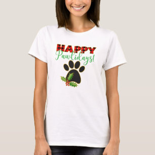 T-shirt Joyeux Pawlidays Cadeau de Noël pour Amoureux de