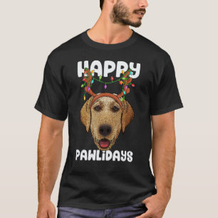 T-shirt Joyeux Pawlidays Labrador Retriever Noël Patte D