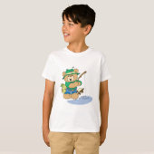 T-shirt Joyeux Pêcheur Ours (Devant entier)