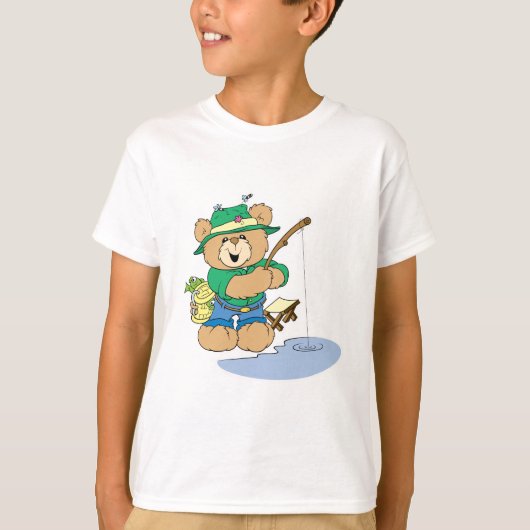 T-shirt Joyeux Pêcheur Ours (Devant)