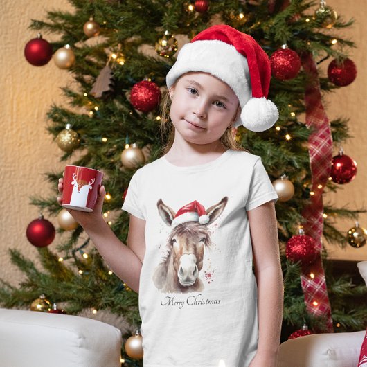 T-Shirt Joyeux petit âne de Noël, coutume