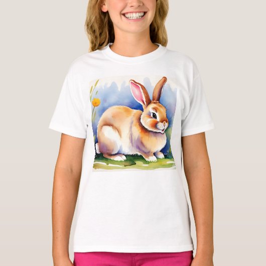 T-shirt Joyeux petit lapin 2, Pâques (Devant)