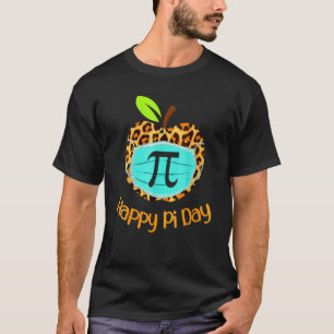 T-shirt Joyeux Pi Day Love Math Enseignant Leopard Pi Mask
