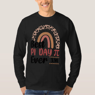 T-shirt Joyeux Pi Day Mathématique Maître Leopard Rain