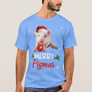 T-shirt Joyeux Pigmas Drôle Noël Père Noël Pig Lover Farme