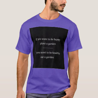 T-shirt Joyeux Plante de Jardin Manger Vegan végétarien